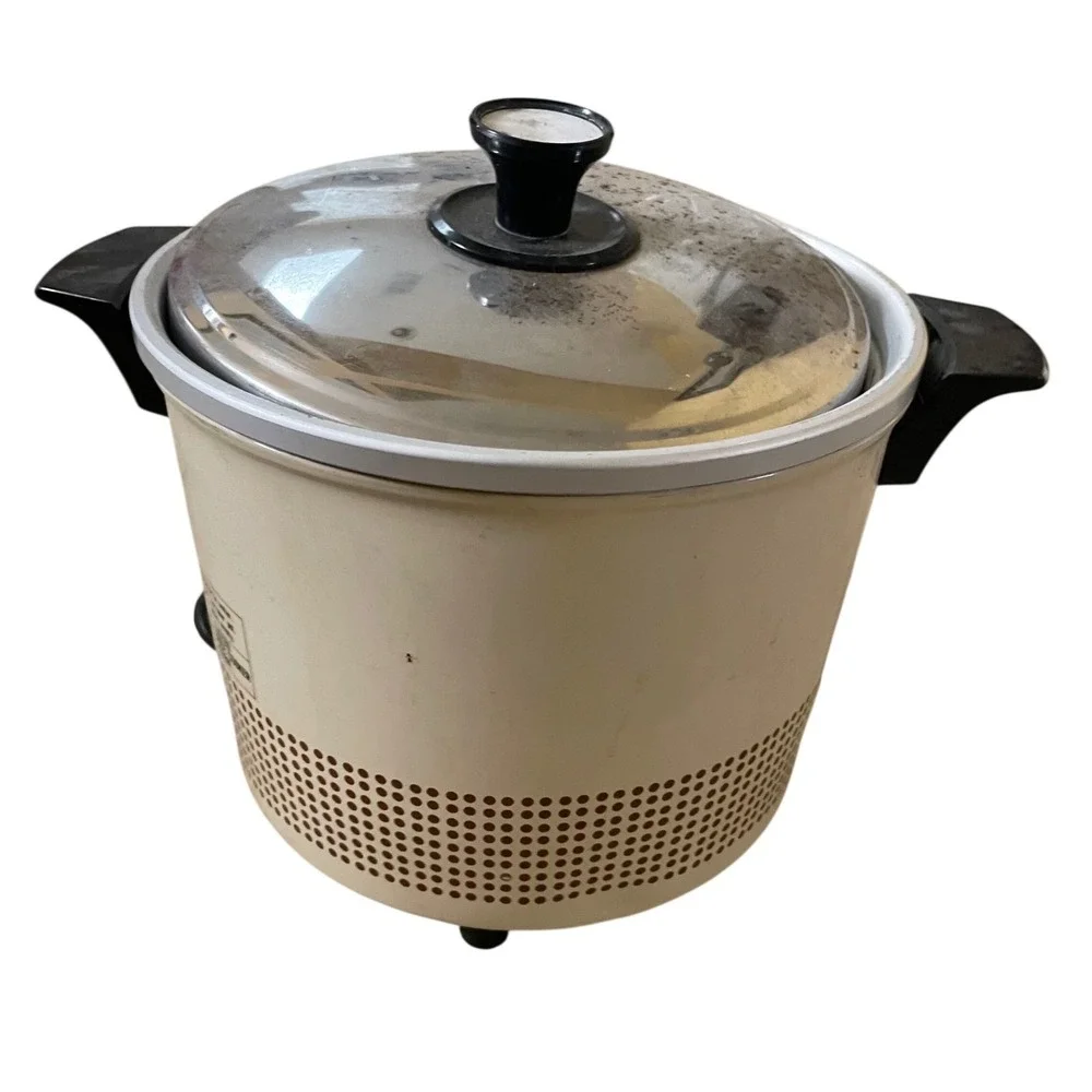 Vintage Hitachi‎ RD 405F Automatic Rice Cooker Steamer Beige 120V